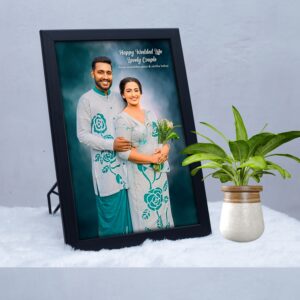 10 X 15 INCH GLASS FRAME DIGITAL OIL PAINTING