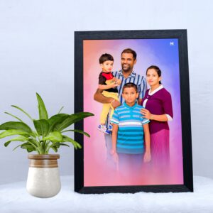 16 X 24 INCH GLASS FRAME DIGITAL OIL PAINTING