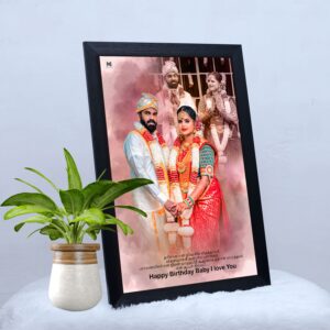 24 X 36 INCH GLASS FRAME DIGITAL OIL PAINTING